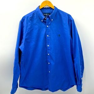 RALPH LAUREN LONG SLEEVE SHIRT MENS SIZE XL BLUE BUTTON DOWN SHIRT